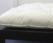 wool mattress on slat platform bed frame
