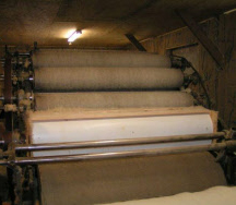 Carding drum for wool fiber preparation used in wool mattress