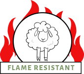 Wool, without chemicals, provides safe sleeping for its difficulty in igniting to flames Wool is naturally flame resistant